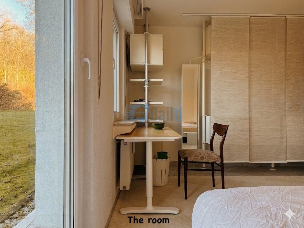 A furnished room (